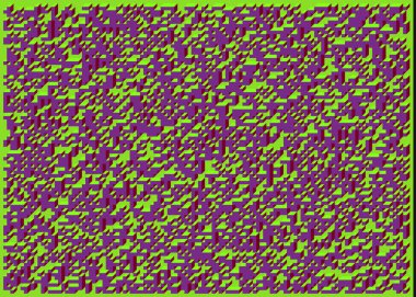 Edward Zajecs 2. Cubo 'nun 1971' deki uygulaması. Esasen 8 taştan oluşan bir Truchet fayans seti ve yerleştirme sanatı illüstrasyonu için kurallar 