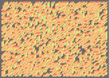 Edward Zajec 'in 1971' deki Il Cubo 'sunun uygulanması. Esasen 8 taştan oluşan bir Truchet fayans seti ve yerleştirme sanatı illüstrasyonu için kurallar