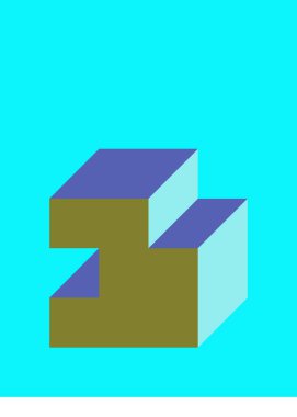 Edward Zajecs 2. Cubo 'nun 1971' deki uygulaması. Esasen 8 taştan oluşan bir Truchet fayans seti ve yerleştirme sanatı illüstrasyonu için kurallar  