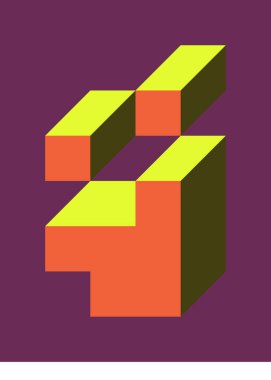 Edward Zajec 'in 1971' deki Il Cubo 'sunun uygulanması. Esasen 8 taştan oluşan bir Truchet fayans seti ve yerleştirme sanatı illüstrasyonu için kurallar