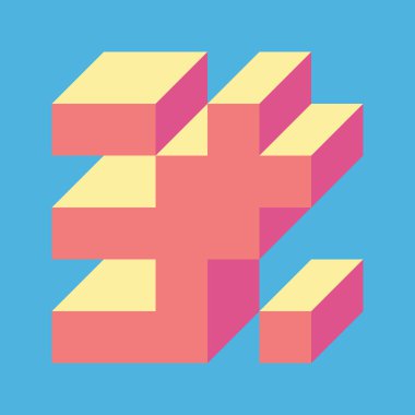 Edward Zajec 'in 1971' deki Il Cubo 'sunun uygulanması. Esasen 8 taştan oluşan bir Truchet fayans seti ve yerleştirme sanatı illüstrasyonu için kurallar