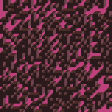 Soyut geometrik arkaplan. Edward Zajecs 2. Cubo 'nun 1971' deki uygulaması. Esasen 8 taştan oluşan bir Truchet fayans seti ve yerleştirme sanatı illüstrasyonu için kurallar 