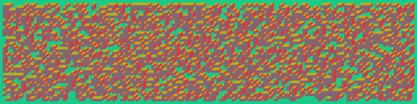 Soyut geometrik arkaplan. Edward Zajecs 2. Cubo 'nun 1971' deki uygulaması. Esasen 8 taştan oluşan bir Truchet fayans seti ve yerleştirme sanatı illüstrasyonu için kurallar 