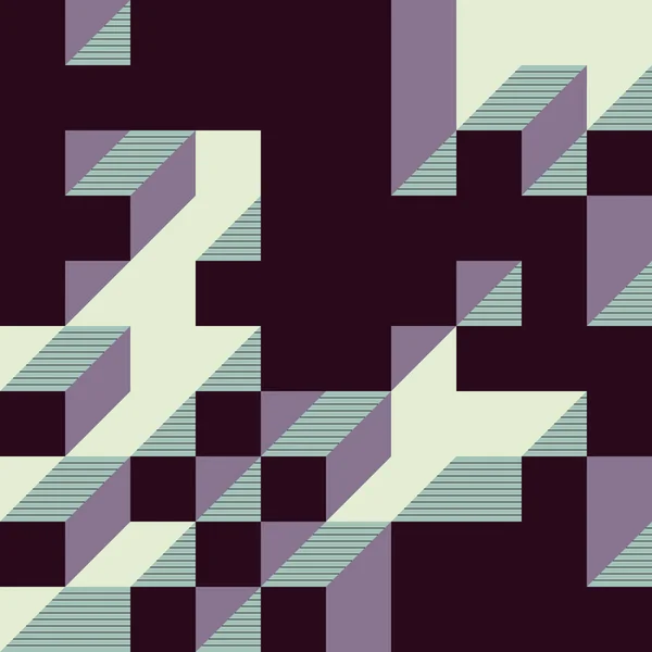 Abstraktní Geometrické Pozadí Realizace Edward Zajecs Kubo Roku1971 Podstatě Truchet — Stockový vektor