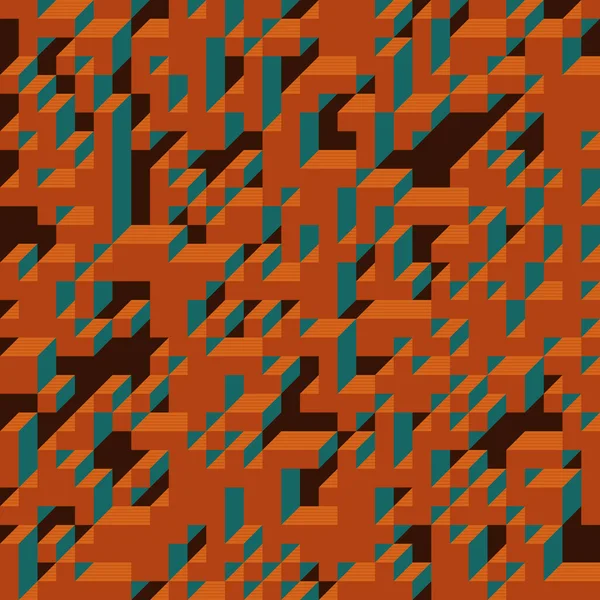 Soyut geometrik arkaplan. Edward Zajecs 2. Cubo 'nun 1971' deki uygulaması. Esasen 8 taştan oluşan bir Truchet fayans seti ve yerleştirme sanatı illüstrasyonu için kurallar 