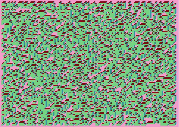 Edward Zajecs 2. Cubo 'nun 1971' deki uygulaması. Esasen 8 taştan oluşan bir Truchet fayans seti ve yerleştirme sanatı illüstrasyonu için kurallar 