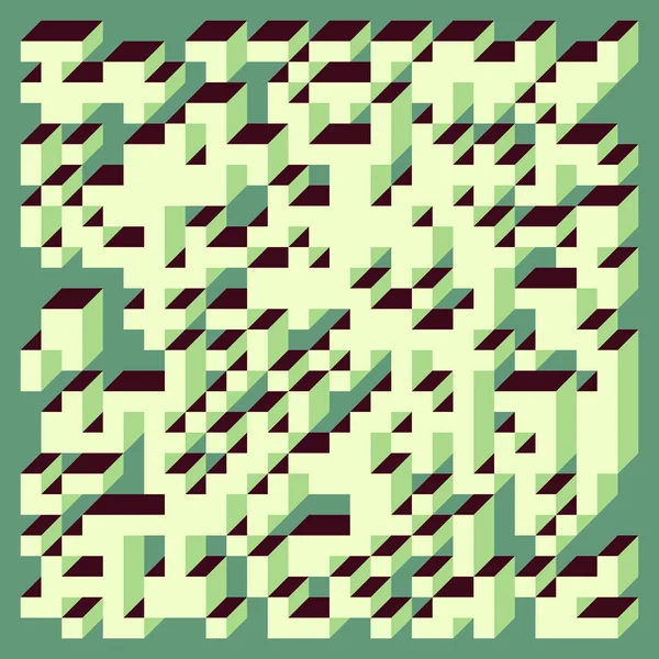 Edward Zajecs 2. Cubo 'nun 1971' deki uygulaması. Esasen 8 taştan oluşan bir Truchet fayans seti ve yerleştirme sanatı illüstrasyonu için kurallar  