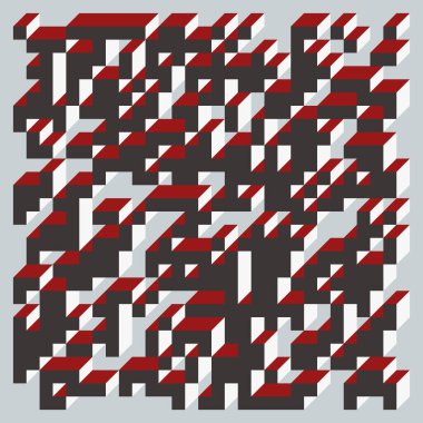 Edward Zajecs 2. Cubo 'nun 1971' deki uygulaması. Esasen 8 taştan oluşan bir Truchet fayans seti ve yerleştirme sanatı illüstrasyonu için kurallar  