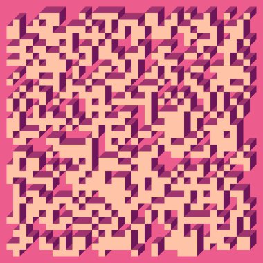 Edward Zajecs 2. Cubo 'nun 1971' deki uygulaması. Esasen 8 taştan oluşan bir Truchet fayans seti ve yerleştirme sanatı illüstrasyonu için kurallar  