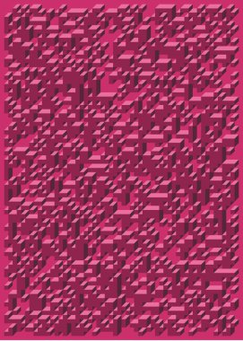 Edward Zajecs 2. Cubo 'nun 1971' deki uygulaması. Esasen 8 taştan oluşan bir Truchet fayans seti ve yerleştirme sanatı illüstrasyonu için kurallar  