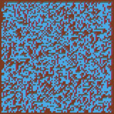 Soyut geometrik arkaplan. Edward Zajecs 2. Cubo 'nun 1971' deki uygulaması. Esasen 8 taştan oluşan bir Truchet fayans seti ve yerleştirme sanatı illüstrasyonu için kurallar 