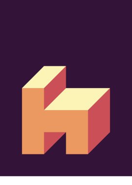 Edward Zajec 'in 1971' deki Il Cubo 'sunun uygulanması. Esasen 8 taştan oluşan bir Truchet fayans seti ve yerleştirme sanatı illüstrasyonu için kurallar