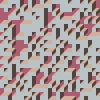 Edward Zajec 'in 1971' deki Il Cubo 'sunun uygulanması. Esasen 8 taştan oluşan bir Truchet fayans seti ve yerleştirme sanatı illüstrasyonu için kurallar