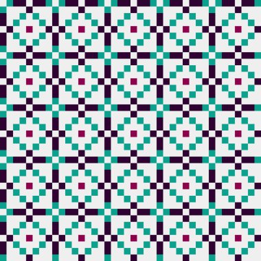 Soyut çapraz desenli üretken hesaplama sanatı çizimi