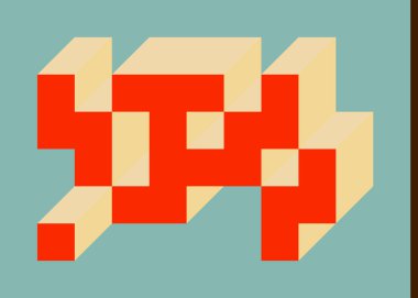 Edward Zajecs 2. Cubo 'nun 1971' deki uygulaması. Esasen 8 taştan oluşan bir Truchet fayans seti ve yerleştirme sanatı illüstrasyonu için kurallar 