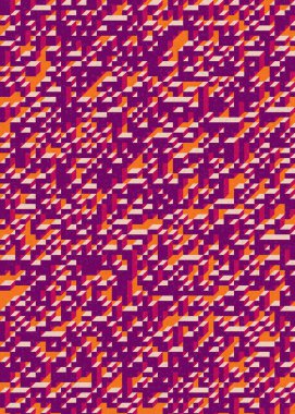 Soyut geometrik arkaplan. Edward Zajecs 2. Cubo 'nun 1971' deki uygulaması. Esasen 8 taştan oluşan bir Truchet fayans seti ve yerleştirme sanatı illüstrasyonu için kurallar 