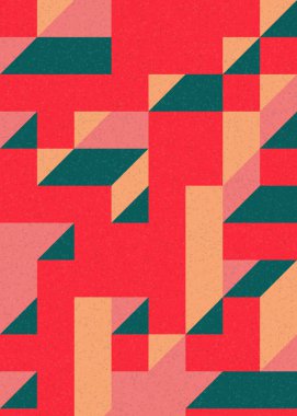 Soyut geometrik arkaplan. Edward Zajecs 2. Cubo 'nun 1971' deki uygulaması. Esasen 8 taştan oluşan bir Truchet fayans seti ve yerleştirme sanatı illüstrasyonu için kurallar 