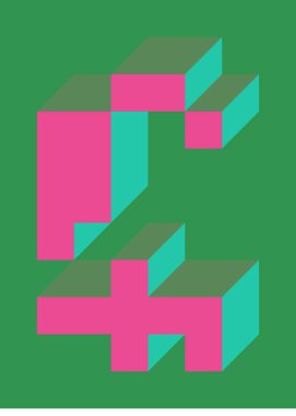 Edward Zajec 'in 1971' deki Il Cubo 'sunun uygulanması. Esasen 8 taştan oluşan bir Truchet fayans seti ve yerleştirme sanatı illüstrasyonu için kurallar