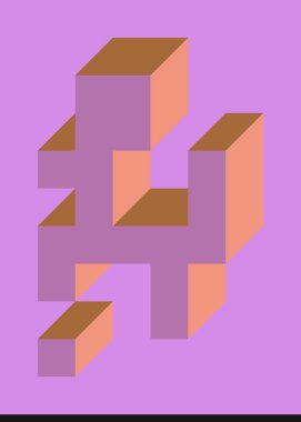 Edward Zajec 'in 1971' deki Il Cubo 'sunun uygulanması. Esasen 8 taştan oluşan bir Truchet fayans seti ve yerleştirme sanatı illüstrasyonu için kurallar