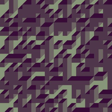 Soyut geometrik arkaplan. Edward Zajecs 2. Cubo 'nun 1971' deki uygulaması. Esasen 8 taştan oluşan bir Truchet fayans seti ve yerleştirme sanatı illüstrasyonu için kurallar 