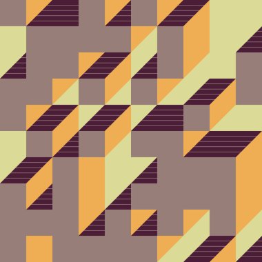 Edward Zajec 'in 1971' deki Il Cubo 'sunun uygulanması. Esasen 8 taştan oluşan bir Truchet fayans seti ve yerleştirme sanatı illüstrasyonu için kurallar