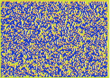Edward Zajecs 2. Cubo 'nun 1971' deki uygulaması. Esasen 8 taştan oluşan bir Truchet fayans seti ve yerleştirme sanatı illüstrasyonu için kurallar 