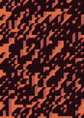 Soyut geometrik arkaplan. Edward Zajecs 2. Cubo 'nun 1971' deki uygulaması. Esasen 8 taştan oluşan bir Truchet fayans seti ve yerleştirme sanatı illüstrasyonu için kurallar 