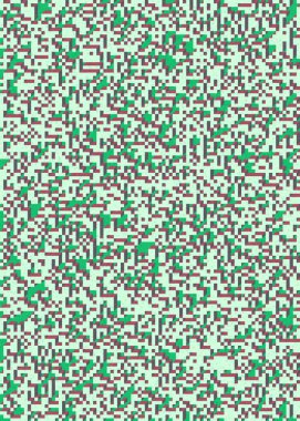 Edward Zajecs 2. Cubo 'nun 1971' deki uygulaması. Esasen 8 taştan oluşan bir Truchet fayans seti ve yerleştirme sanatı illüstrasyonu için kurallar  