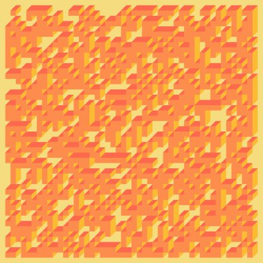 Soyut geometrik arkaplan. Edward Zajecs 2. Cubo 'nun 1971' deki uygulaması. Esasen 8 taştan oluşan bir Truchet fayans seti ve yerleştirme sanatı illüstrasyonu için kurallar 