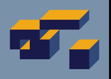 Edward Zajecs 2. Cubo 'nun 1971' deki uygulaması. Esasen 8 taştan oluşan bir Truchet fayans seti ve yerleştirme sanatı illüstrasyonu için kurallar 