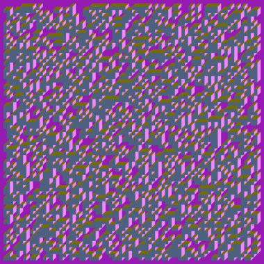 Soyut geometrik arkaplan. Edward Zajecs 2. Cubo 'nun 1971' deki uygulaması. Esasen 8 taştan oluşan bir Truchet fayans seti ve yerleştirme sanatı illüstrasyonu için kurallar 