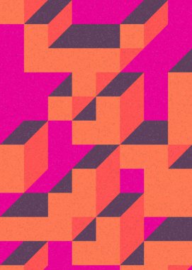 Edward Zajecs 2. Cubo 'nun 1971' deki uygulaması. Esasen 8 taştan oluşan bir Truchet fayans seti ve yerleştirme sanatı illüstrasyonu için kurallar  