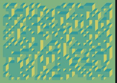 Edward Zajecs 2. Cubo 'nun 1971' deki uygulaması. Esasen 8 taştan oluşan bir Truchet fayans seti ve yerleştirme sanatı illüstrasyonu için kurallar  