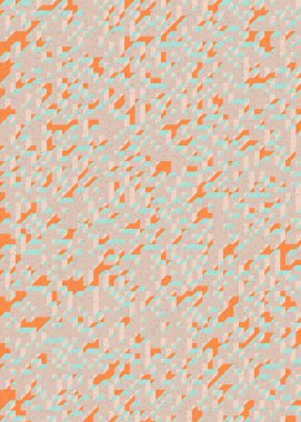 Soyut geometrik arkaplan. Edward Zajecs 2. Cubo 'nun 1971' deki uygulaması. Esasen 8 taştan oluşan bir Truchet fayans seti ve yerleştirme sanatı illüstrasyonu için kurallar 