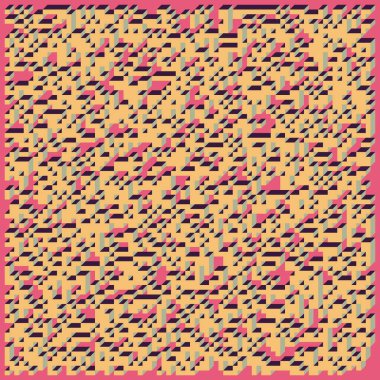 Edward Zajecs 2. Cubo 'nun 1971' deki uygulaması. Esasen 8 taştan oluşan bir Truchet fayans seti ve yerleştirme sanatı illüstrasyonu için kurallar  