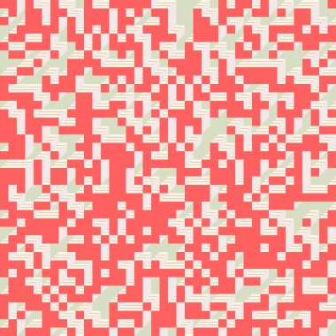 Soyut geometrik arkaplan. Edward Zajecs 2. Cubo 'nun 1971' deki uygulaması. Esasen 8 taştan oluşan bir Truchet fayans seti ve yerleştirme sanatı illüstrasyonu için kurallar 