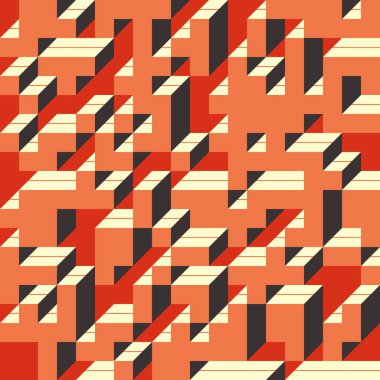 Edward Zajecs 2. Cubo 'nun 1971' deki uygulaması. Esasen 8 taştan oluşan bir Truchet fayans seti ve yerleştirme sanatı illüstrasyonu için kurallar  