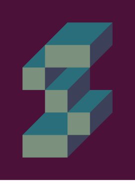 Edward Zajec 'in 1971' deki Il Cubo 'sunun uygulanması. Esasen 8 taştan oluşan bir Truchet fayans seti ve yerleştirme sanatı illüstrasyonu için kurallar