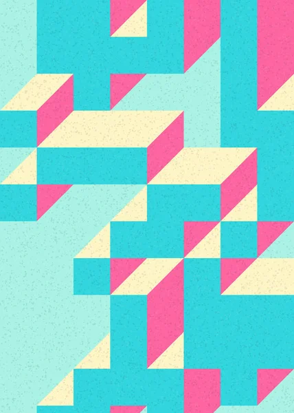 Soyut geometrik arkaplan. Edward Zajecs 2. Cubo 'nun 1971' deki uygulaması. Esasen 8 taştan oluşan bir Truchet fayans seti ve yerleştirme sanatı illüstrasyonu için kurallar 