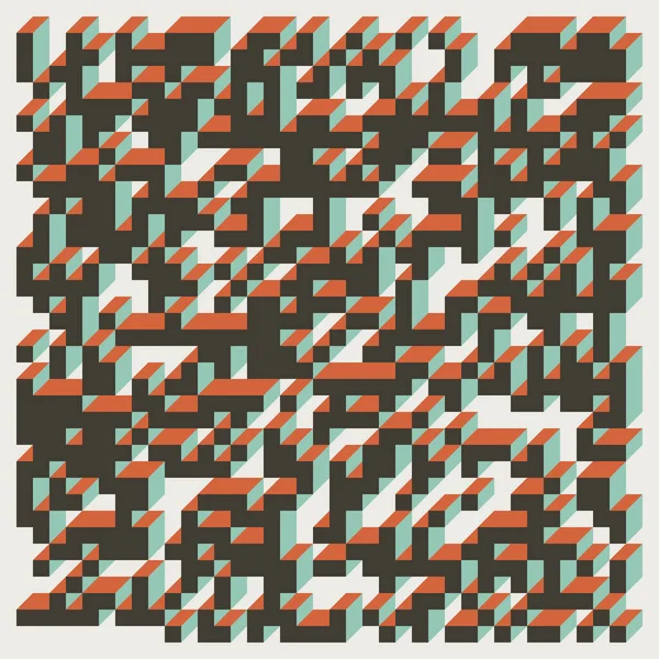 Edward Zajecs 2. Cubo 'nun 1971' deki uygulaması. Esasen 8 taştan oluşan bir Truchet fayans seti ve yerleştirme sanatı illüstrasyonu için kurallar  