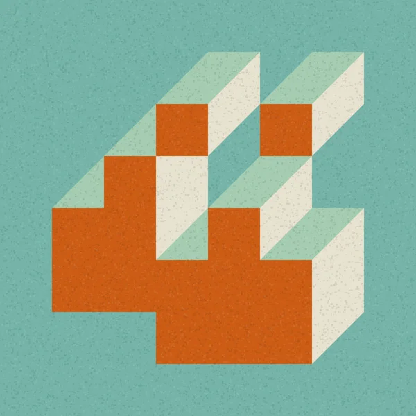 Soyut geometrik arkaplan. Edward Zajecs 2. Cubo 'nun 1971' deki uygulaması. Esasen 8 taştan oluşan bir Truchet fayans seti ve yerleştirme sanatı illüstrasyonu için kurallar 