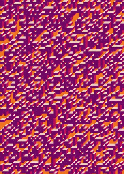 Soyut geometrik arkaplan. Edward Zajecs 2. Cubo 'nun 1971' deki uygulaması. Esasen 8 taştan oluşan bir Truchet fayans seti ve yerleştirme sanatı illüstrasyonu için kurallar 
