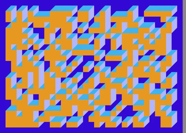 Implementação Cubo Edward Zajec Partir 1971 Essencialmente Conjunto Azulejos Truchet — Vetor de Stock