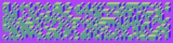 Soyut geometrik arkaplan. Edward Zajecs 2. Cubo 'nun 1971' deki uygulaması. Esasen 8 taştan oluşan bir Truchet fayans seti ve yerleştirme sanatı illüstrasyonu için kurallar 