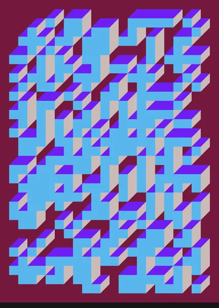 Implementação Cubo Edward Zajec Partir 1971 Essencialmente Conjunto Azulejos Truchet —  Vetores de Stock