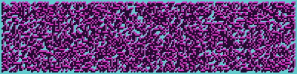 Edward Zajecs 2. Cubo 'nun 1971' deki uygulaması. Esasen 8 taştan oluşan bir Truchet fayans seti ve yerleştirme sanatı illüstrasyonu için kurallar  