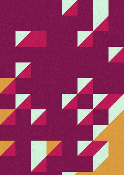 Soyut geometrik arkaplan. Edward Zajecs 2. Cubo 'nun 1971' deki uygulaması. Esasen 8 taştan oluşan bir Truchet fayans seti ve yerleştirme sanatı illüstrasyonu için kurallar 