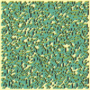 Edward Zajecs 2. Cubo 'nun 1971' deki uygulaması. Esasen 8 taştan oluşan bir Truchet fayans seti ve yerleştirme sanatı illüstrasyonu için kurallar  