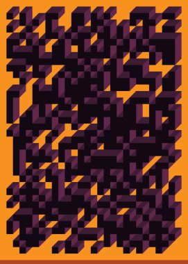 Edward Zajecs 2. Cubo 'nun 1971' deki uygulaması. Esasen 8 taştan oluşan bir Truchet fayans seti ve yerleştirme sanatı illüstrasyonu için kurallar  