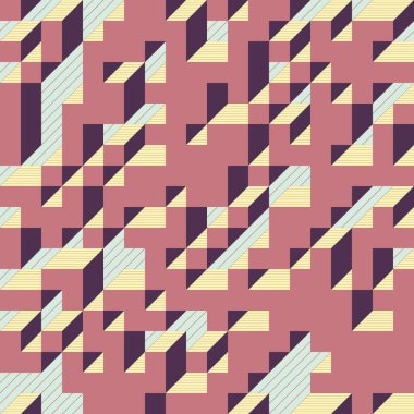 Edward Zajecs 2. Cubo 'nun 1971' deki uygulaması. Esasen 8 taştan oluşan bir Truchet fayans seti ve yerleştirme sanatı illüstrasyonu için kurallar  